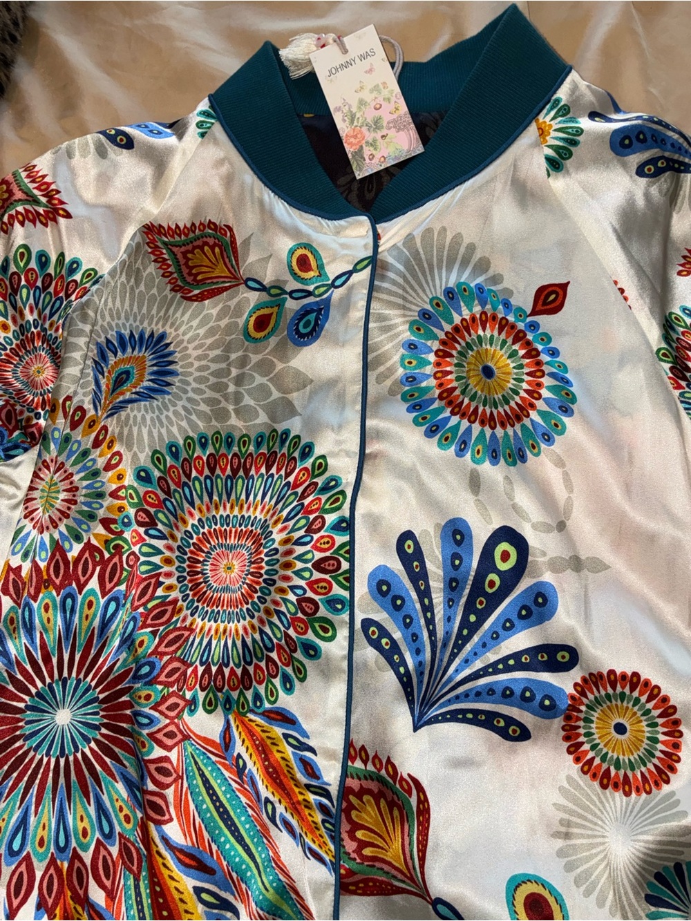 NWT JOHNNY WAS Harmony Kimono Reversible Zaria Dress Cover up size M pockets - Picture 8 of 13